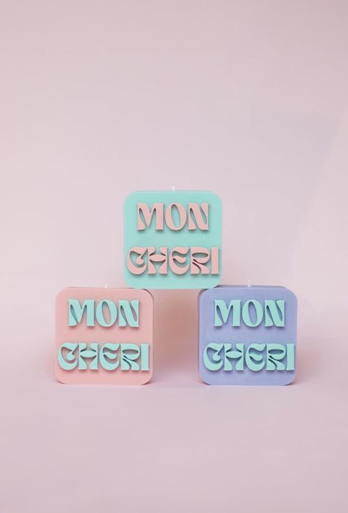 Свеча Unification Love Mon Cheri голубая (Морская соль)