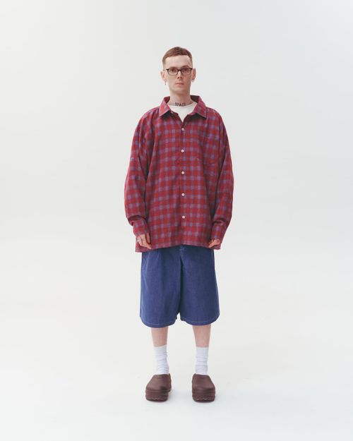 Рубашка One Two Cowboy Shirt Wine винная