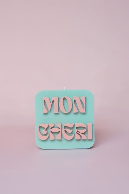 Свеча Unification Love Mon Cheri голубая (Морская соль)